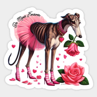 Greyhound Adoption Be Mine Forever Sticker